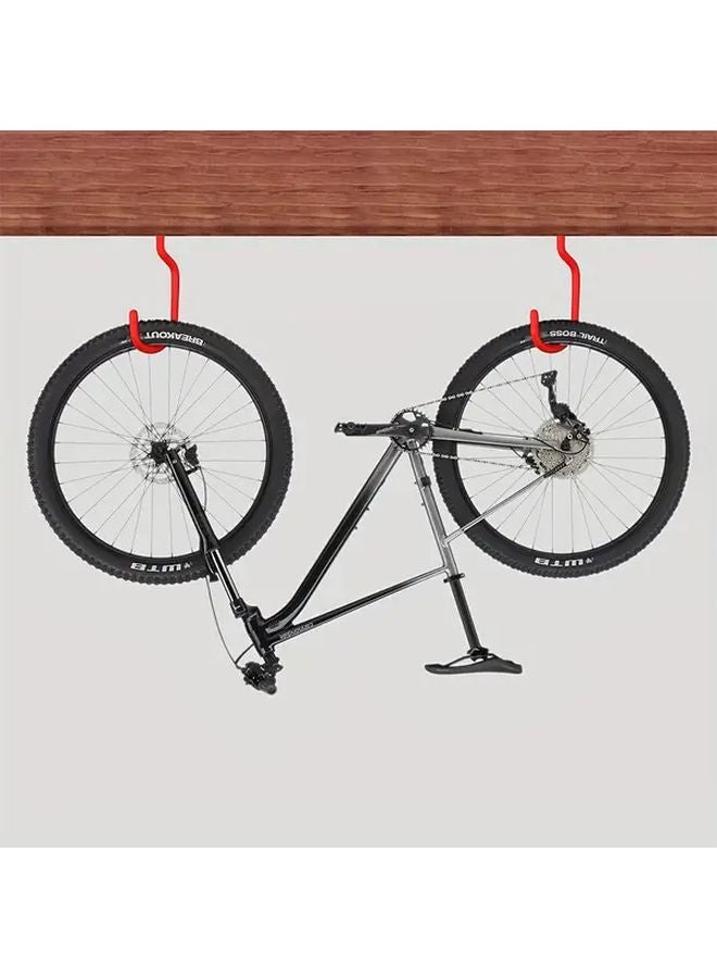 6pcs Heavy Duty Rubber Coated Bike Storage Hooks Rust Proof Ceiling Hangers Garage Organization - Image 3