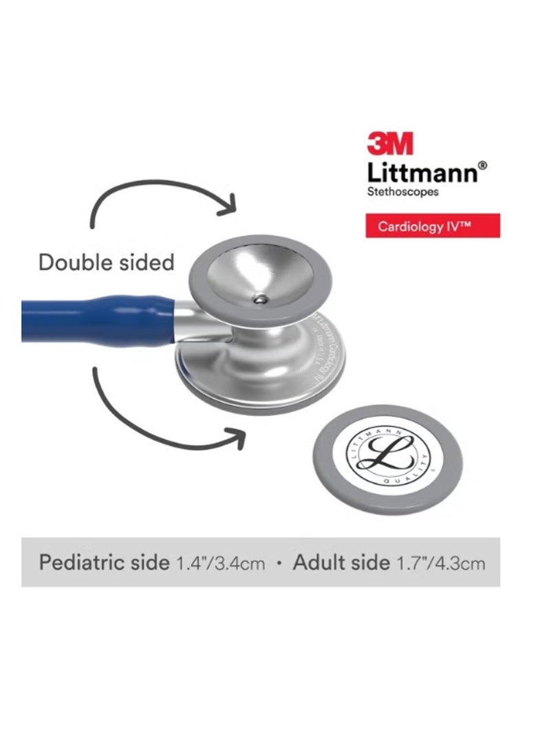 ثري أم ليتمان 3M™ Littmann® Cardiology IV™ التشخيصي Stethoscope، 69 سم، (الأزرق البحري 6154) - Image 3