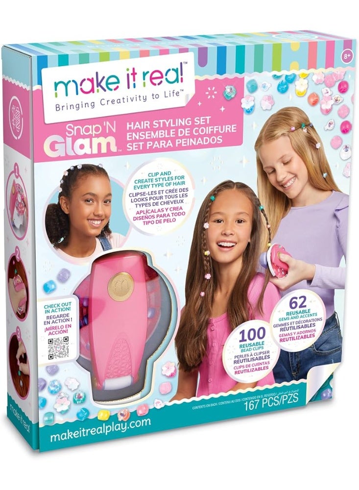 Make It Real 1760	Snap n' Glam Hair Styling Set - Image 1