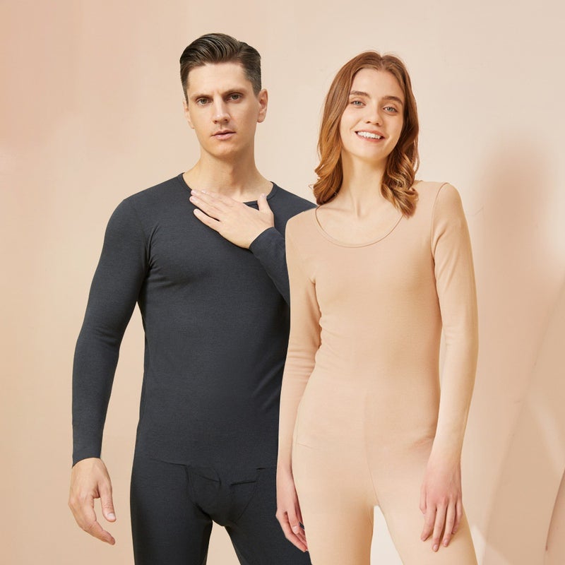 Ladies Thermal Underwear Heat Retaining Antibacterial Set Black (male)  - Image 5