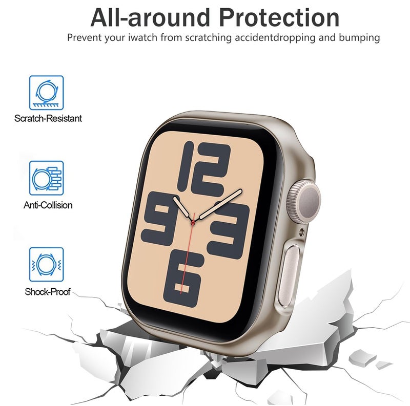 Pocoukate 12 Pack Case for 42mm Apple Watch Series 10, Series 11, with Tempered Glass Screen Protector Full Scratch-Resistant Protective Cover Bumper for Apple Watch Series 10/11 42 mm - Image 4