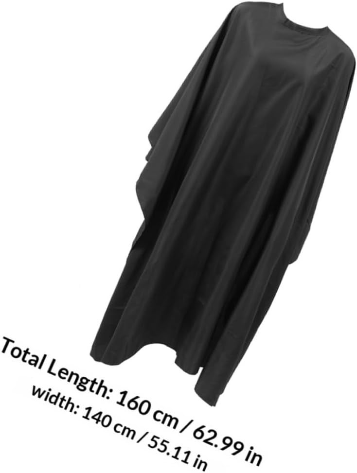 2pcs Waterproof Haircut Capes Black Breathable Hairdressing Shawls Salon Hair Trimming Aprons for Professional Barber and Hair Styling Use - Image 2