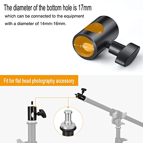 KAGYOKU 4PCS Light Stand Adapter Aluminum Rapid Adapter Convert with 1/4" Screw DSLR Mount Bracket Multi Functional Mount Bracket Adapter, Photo Studio, Light Stand Tip Boom Arm Photography Accessory - Image 2