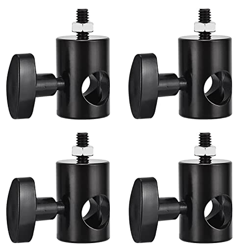 KAGYOKU 4PCS Light Stand Adapter Aluminum Rapid Adapter Convert with 1/4" Screw DSLR Mount Bracket Multi Functional Mount Bracket Adapter, Photo Studio, Light Stand Tip Boom Arm Photography Accessory - Image 1