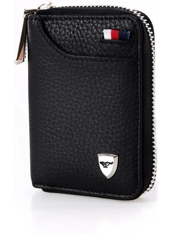 ستب وولفز Quality Black Leather 10LU Card Holder