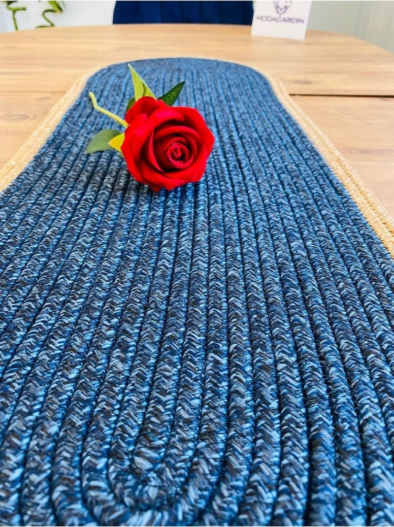 BDZ Deri BDZ Leather Jute Bohemian Style Decorative Runner 30x80 cm