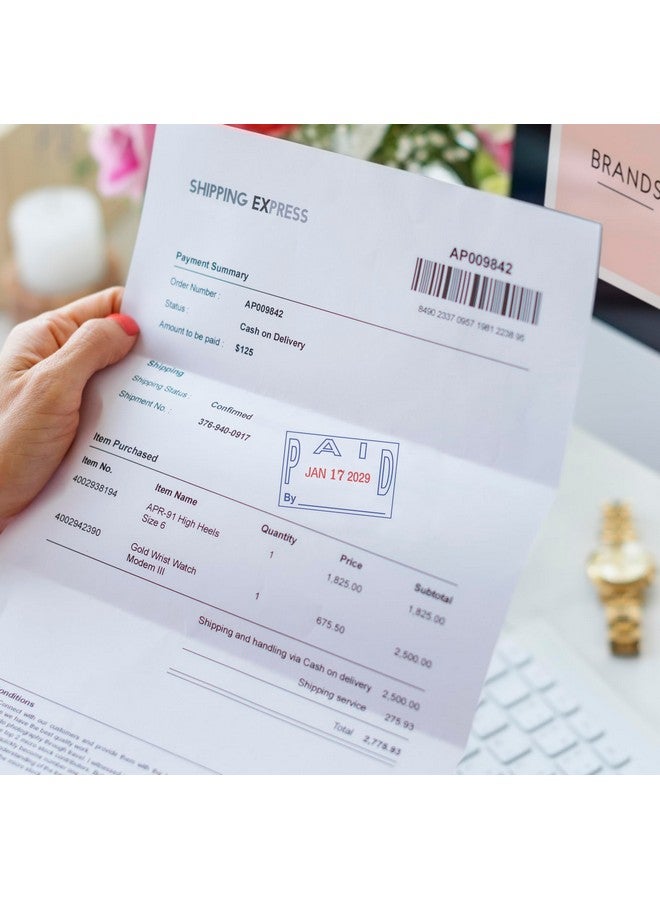 COSCO 2000 Plus 2-Color Paid Dater (Cos011033), Blue - Image 5