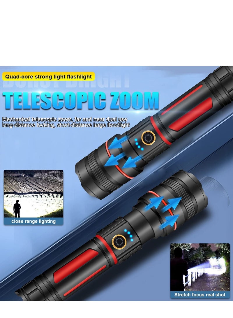 Arabest Rechargeable LED Flashlights High Lumens, 120000 Lumens Super Bright Flashlight, 5 Modes Zoomable IP68 Waterproof Tactical Flashlights for Emergencies Camping Gift - Image 5