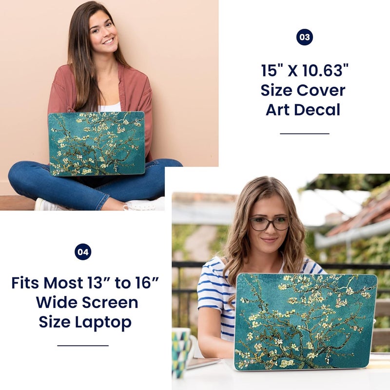 LSS Almond Trees Laptop Skin Sticker with Wrist Pads - Image 3