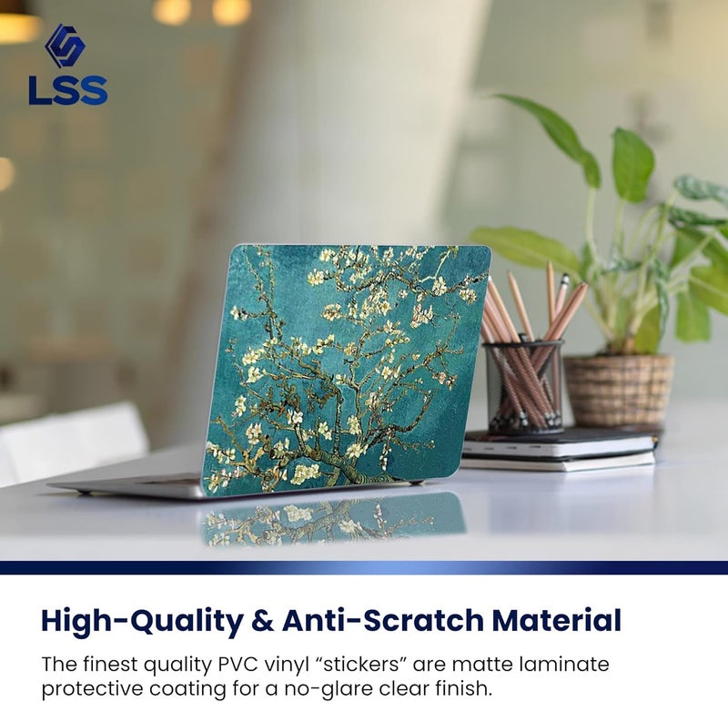 LSS Almond Trees Laptop Skin Sticker with Wrist Pads - Image 4