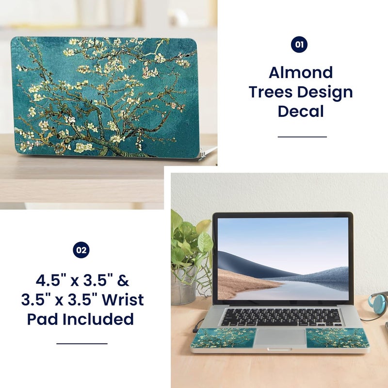 LSS Almond Trees Laptop Skin Sticker with Wrist Pads - Image 2
