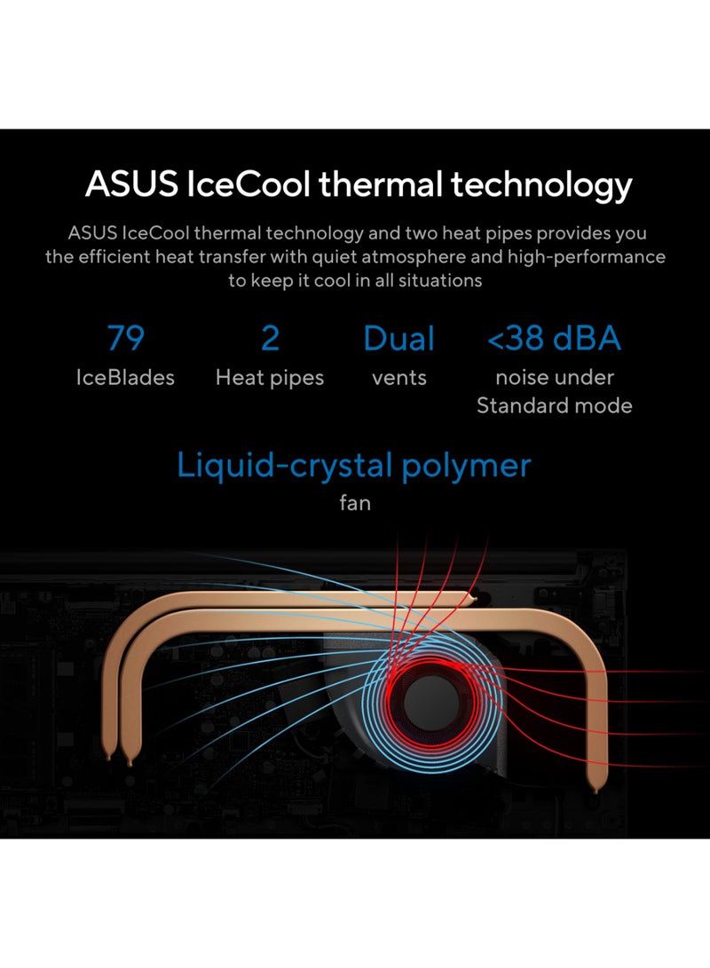 ASUS (Upgraded Version) Vivobook S 14 Flip Touchscreen Laptop With 14 Inch Display,Intel Core i5-1335U Processor/8GB RAM/512GB SSD /Intel UHD 600 Graphics/Windows 11 Home/ /  / English/Arabic Silver - Image 4