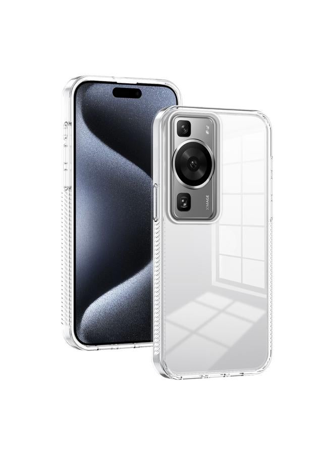 Zaboon Case For Huawei P60 2.5mm Anti-slip Clear Acrylic Hybrid TPU Phone Case - Image 1