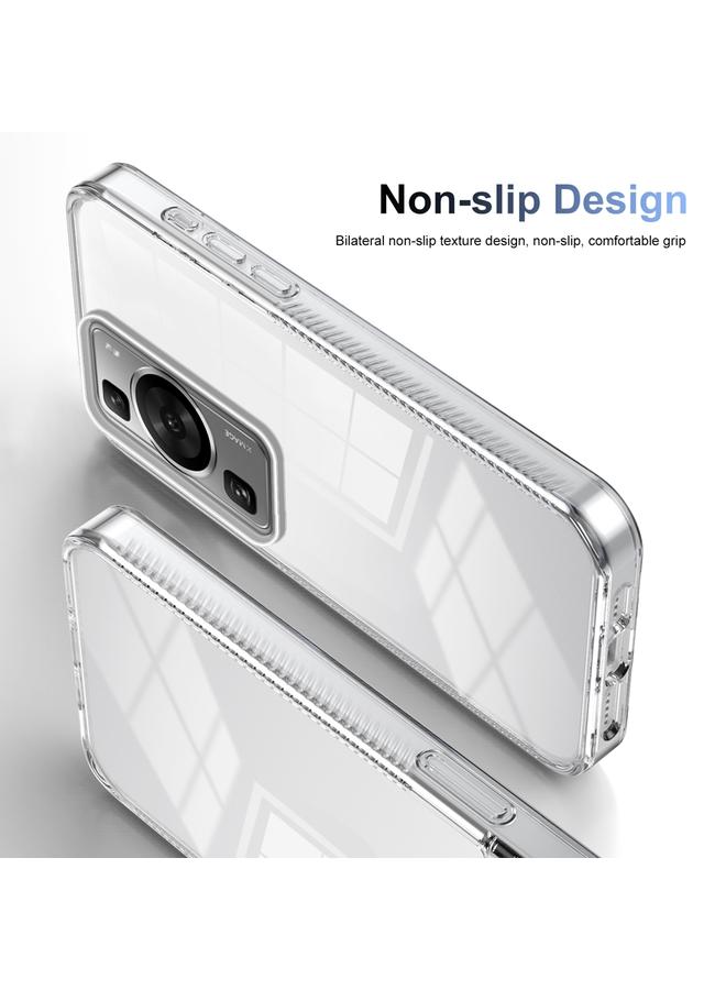 Zaboon Case For Huawei P60 2.5mm Anti-slip Clear Acrylic Hybrid TPU Phone Case - Image 4