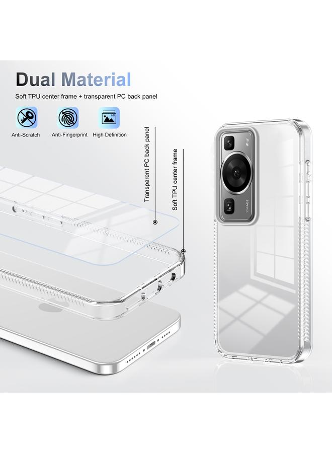 Zaboon Case For Huawei P60 2.5mm Anti-slip Clear Acrylic Hybrid TPU Phone Case - Image 3