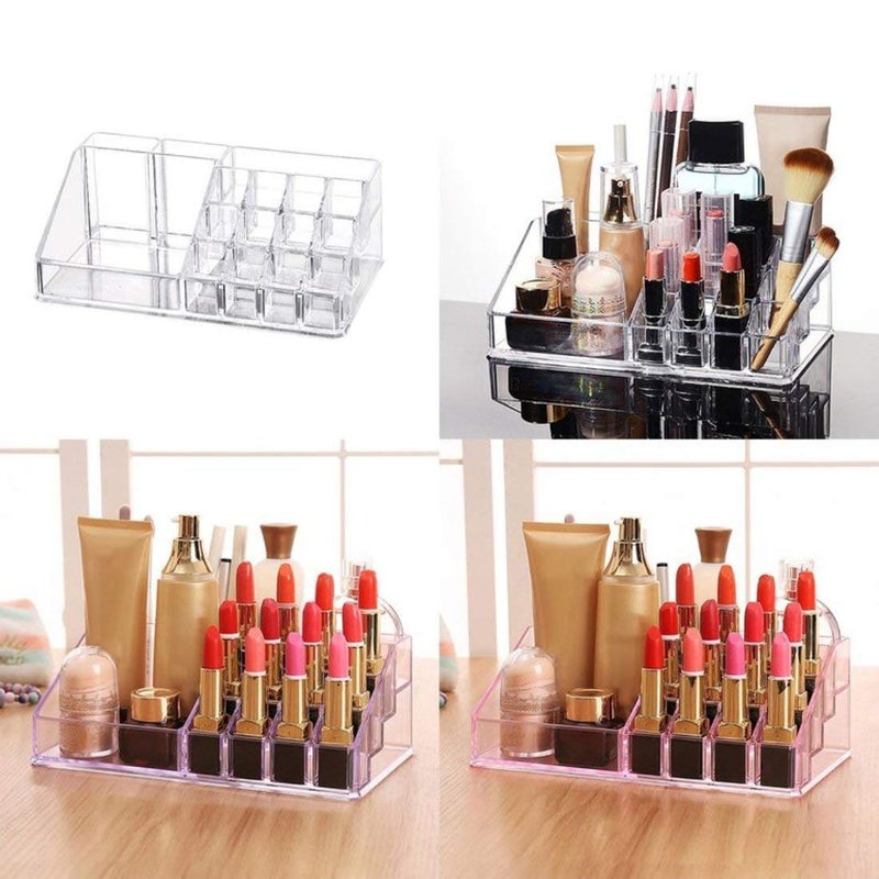 NETXE 16 Sections Acrylic Makeup Organizer Transparent - Image 4