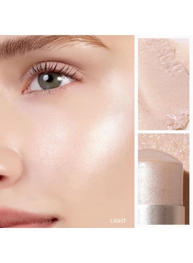 HINCE Dimension Highlighter Stick, Natural Shimmer Face Cream Blush Stick, Sheer Multi-Use, Ideal for Glass Skin, Korean Makeup by HENCE, Shade 1 Light, 10g, LT001 - Image 5