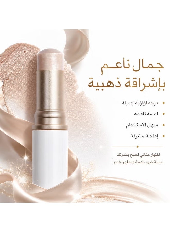 HINCE Dimension Highlighter Stick, Natural Shimmer Face Cream Blush Stick, Sheer Multi-Use, Ideal for Glass Skin, Korean Makeup by HENCE, Shade 1 Light, 10g, LT001 - Image 1