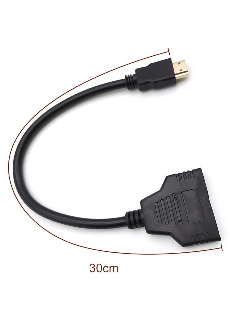 HDMI Splitter Cable Male 1080P to Dual HDMI Female 1 to 2 Way HDMI Splitter Adapter Cable for HDTV HD, LED, LCD, TV, Support Two TVs at The Same Time - Image 2