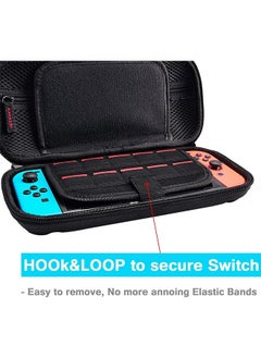 Garlo Switch Carrying Case compatible with Nintendo Switch - 20 Game Cartridges Protective Hard Shell Travel Carrying Case Pouch for Nintendo Switch Console & Accessories, Black.  - Image 2