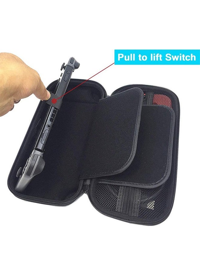 Garlo - Switch Carrying Case compatible with Nintendo Switch - 20 Game Cartridges Protective Hard Shell Travel Carrying Case Pouch for Nintendo Switch Console & Accessories, Black. - Image 1
