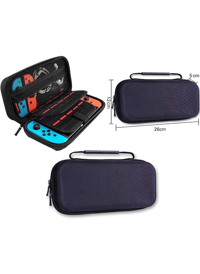 Garlo - Switch Carrying Case compatible with Nintendo Switch - 20 Game Cartridges Protective Hard Shell Travel Carrying Case Pouch for Nintendo Switch Console & Accessories, Black. - Image 1