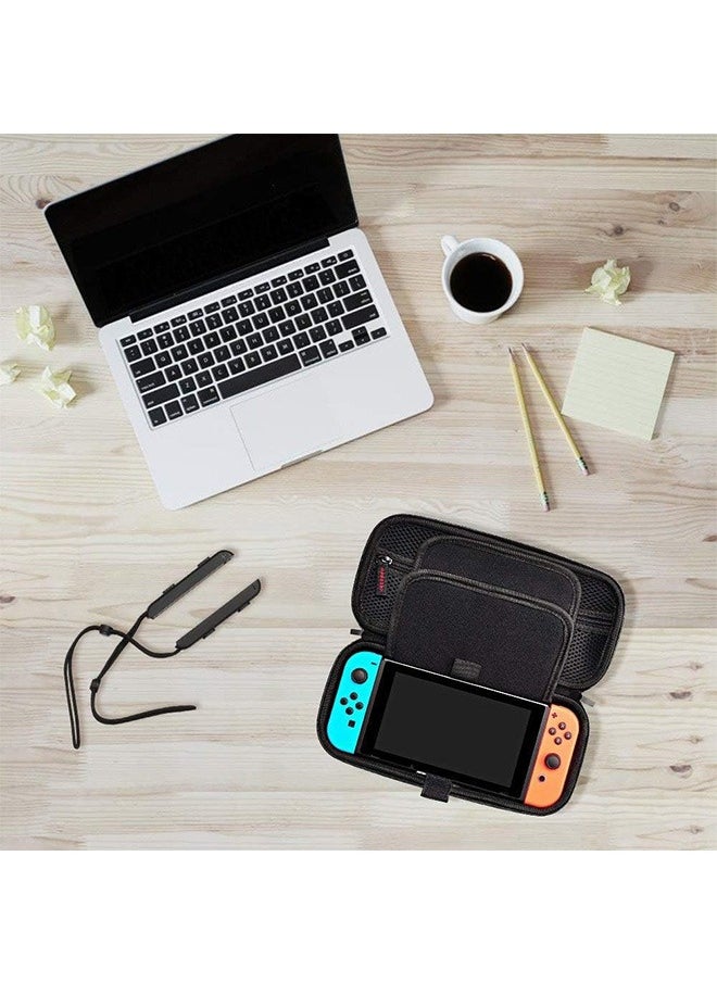 Garlo - Switch Carrying Case compatible with Nintendo Switch - 20 Game Cartridges Protective Hard Shell Travel Carrying Case Pouch for Nintendo Switch Console & Accessories, Black. - Image 1