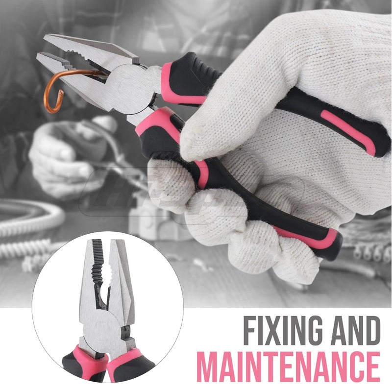 Hi-Spec Tool Set 25pc Pink Household DIY Tool Kit for Women. Small Mini Tool Box Set of Starter Basic Ladies Tools - Image 4