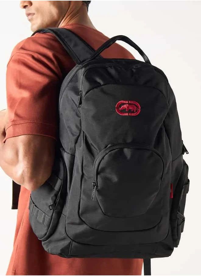 إيكو يو إن إل تي دي. Ecko Unltd Solid Backpack with Adjustable Straps and Zip Closure