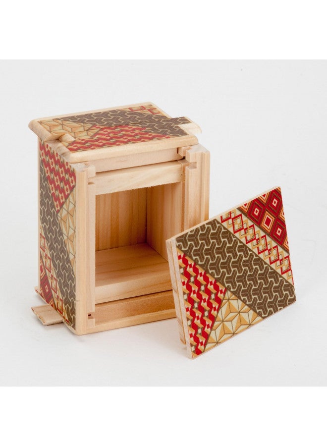 Bits and Pieces - Detailed Mosaic Secret Puzzle Box - 7 Step Solution - Wooden Money Box Brainteaser - Secret Compartment Brain Game - Image 5