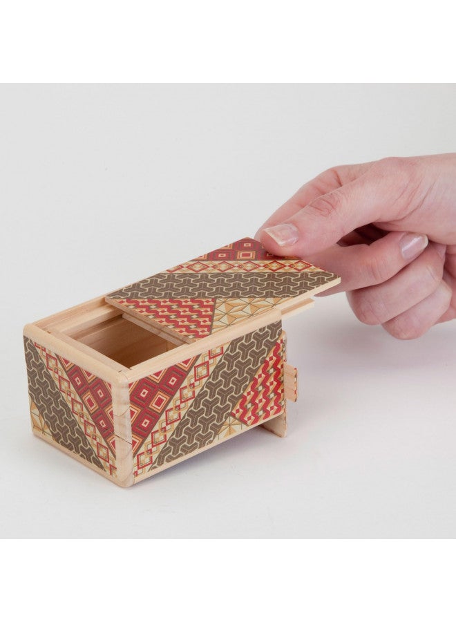Bits and Pieces - Detailed Mosaic Secret Puzzle Box - 7 Step Solution - Wooden Money Box Brainteaser - Secret Compartment Brain Game - Image 4