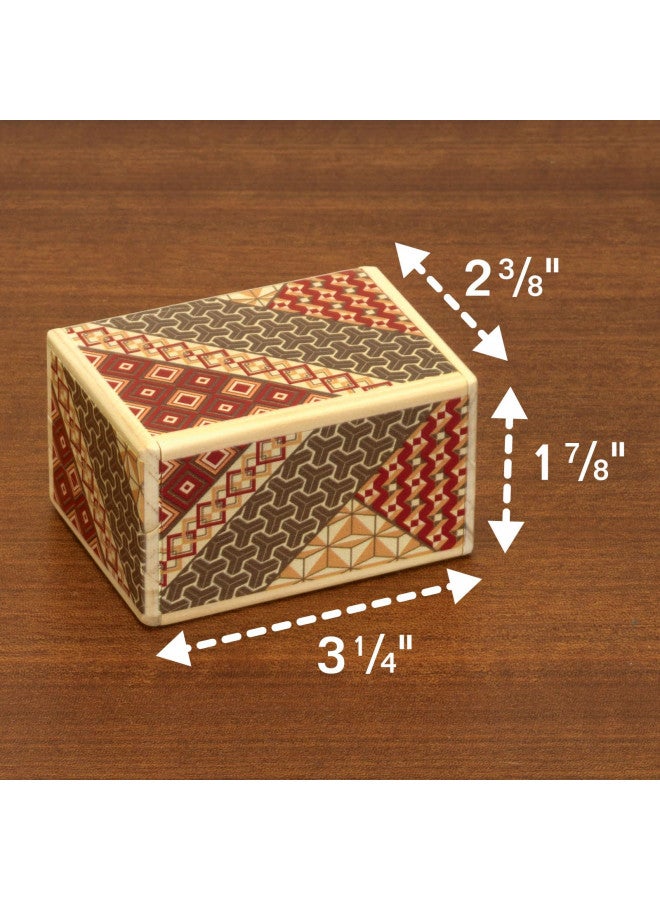 Bits and Pieces - Detailed Mosaic Secret Puzzle Box - 7 Step Solution - Wooden Money Box Brainteaser - Secret Compartment Brain Game - Image 2