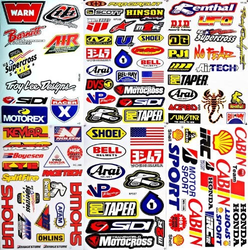 FIEIJ Dirt Bike Motorcycles Supercross Motocross ATV Lot 6 vinyl decals stickers D6015 - Image 1