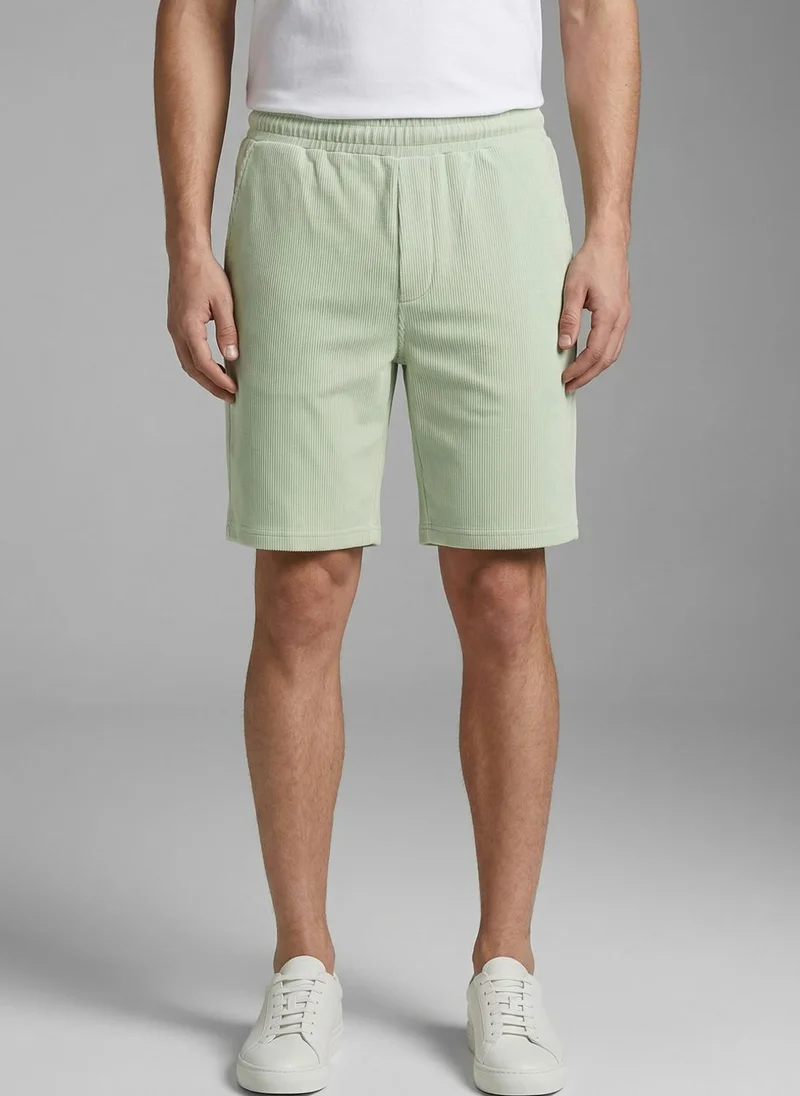 نوبيرو Nobero Ottoman Shorts | Men’s Shorts | Regular Fit | 240 GSM 100% Compact Cotton (Vertical Ottoman Texture) | Knee-Length Mid-Rise Comfort | Elasticated Drawcord Waist & Pockets | Available in 5 Colours