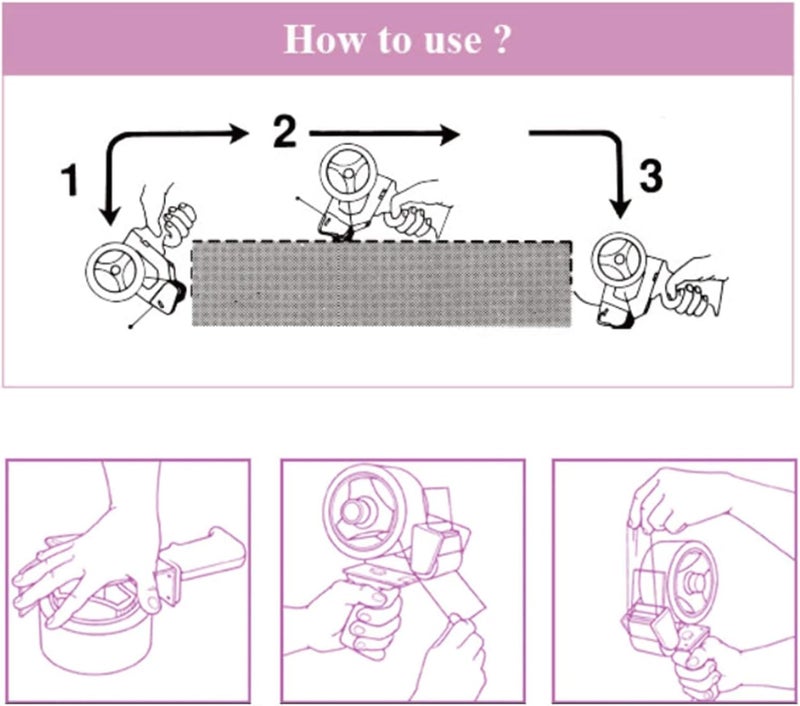 AQSON Heavy Duty Packing Tape Dispenser Gun for Moving and Carton Sealing - Image 4