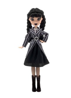 General A School Uniform Costume Doll by Monster Adams - Gothic Dreams Come True: Bring back Wednesday Addams' signature gothic charm with this stunning doll  - Image 1