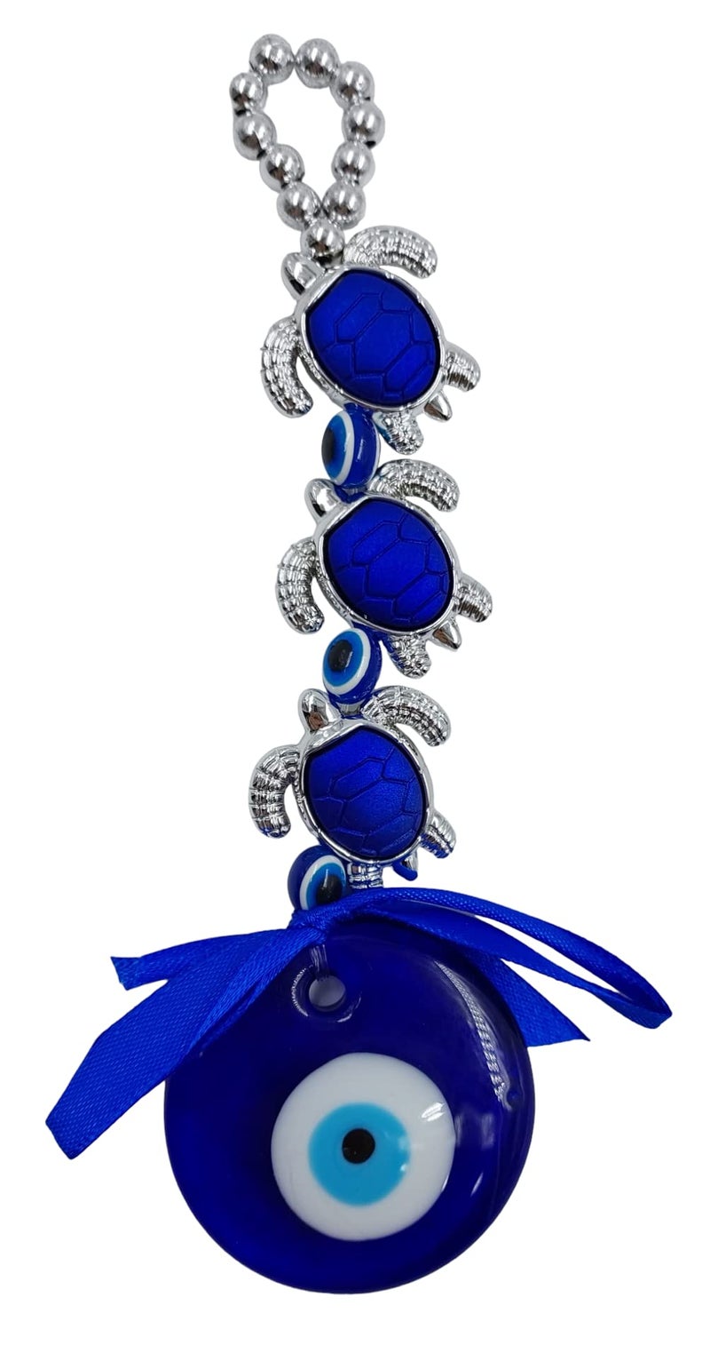 ARTISKRITI Evil Eye Hanging for Home Nazar Battu for Home Protection, Good Luck Charm and Prosperity at Office and Home (Blue Tortoise) - Image 3