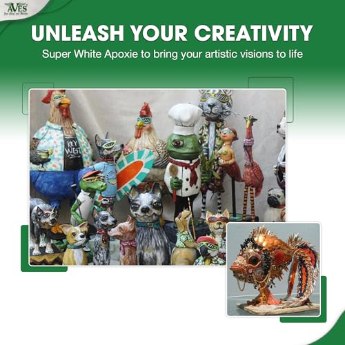 Aves Apoxie Sculpt Super White - 2 Part Modeling Compound (A & B) - 1 Pound, Apoxie Sculpt for Sculpting, Modeling, Filling, Repairing, Easy to Use Self Hardening Modeling Compound - Image 2