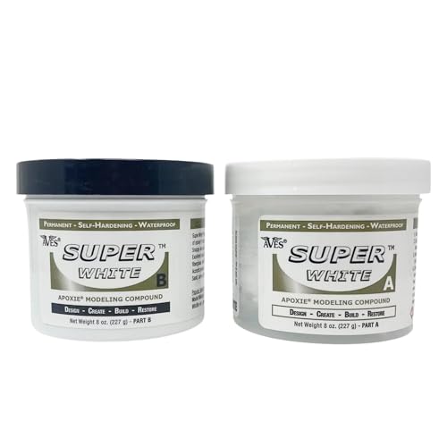 Aves Apoxie Sculpt Super White - 2 Part Modeling Compound (A & B) - 1 Pound, Apoxie Sculpt for Sculpting, Modeling, Filling, Repairing, Easy to Use Self Hardening Modeling Compound - Image 1
