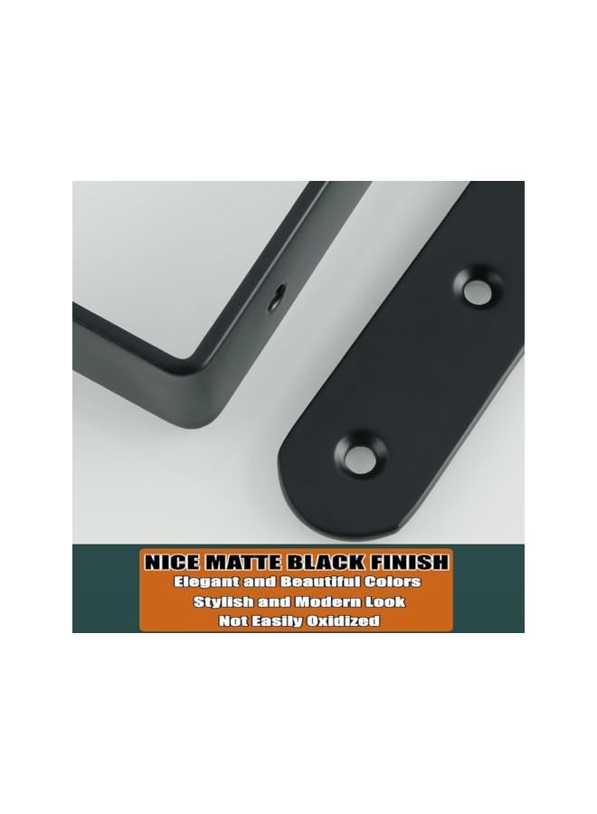 The Bros The Bros Floating Shelf Brackets, 4 PCS Heavy Duty L Bracket for Shelves Brackets, 90 Degree Right Angle Bracket, Strong and Sturdy L Brackets with Screws, Suitable for Acrylic Wood Board Support  - Image 2