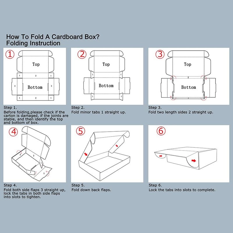 HORLIMER 12x9x4 inches Shipping Boxes Set of 20, White Corrugated Cardboard Box Literature Mailer - Image 4