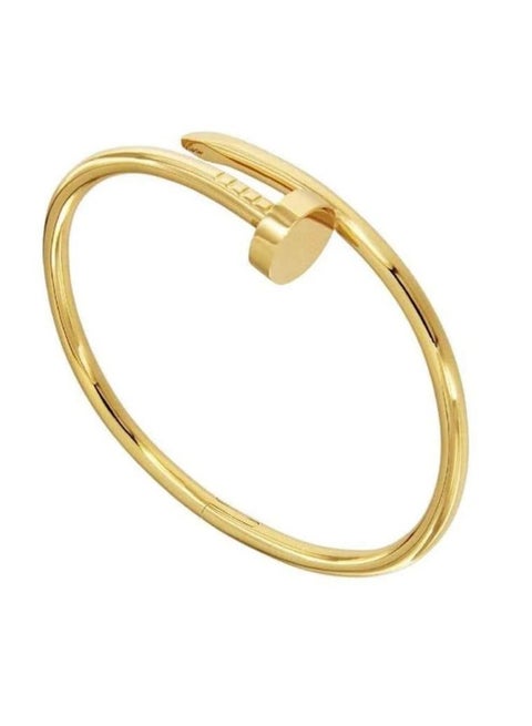 Modern bracelet - 18K 316L stainless steel - elegant open nail design