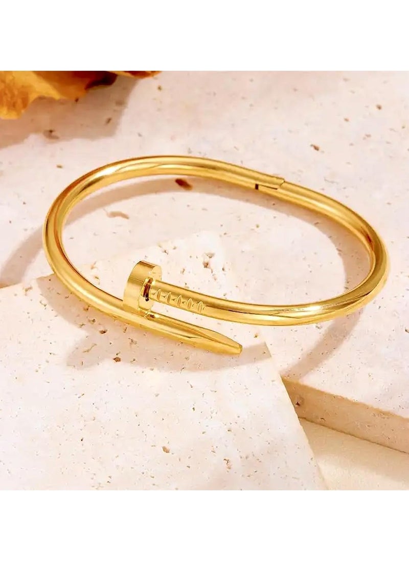 Modern bracelet - 18K 316L stainless steel - elegant open nail design - pzsku/Z202B890F6D5B1F91449DZ/45/_/1738693325/55b1d62a-db0a-41a1-879e-4be2321a5cc5