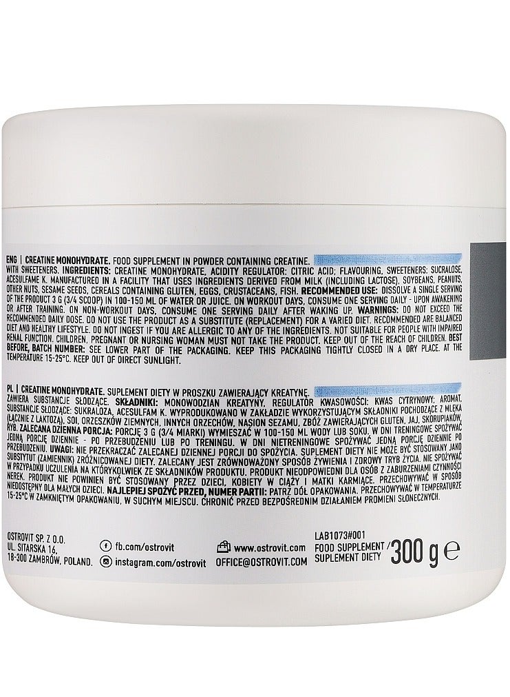Ostrovit Creatine Monohydrate Green Apple 300g - Image 3