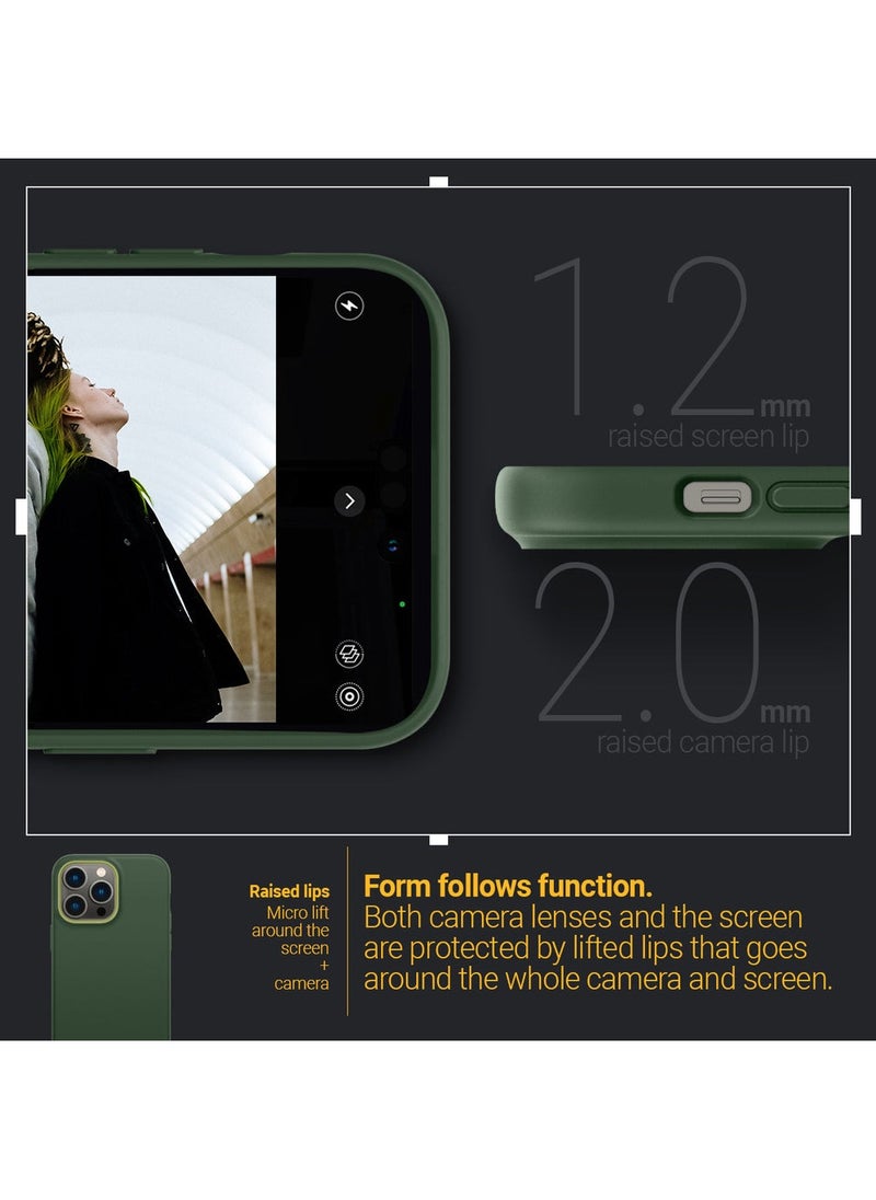 Caseology Nano Pop Mag Silicone Case [Built-in Magnet] Designed for Magsafe Compatible with iPhone 14 Pro Max Case 5G (2022) - AVO Green  - Image 4
