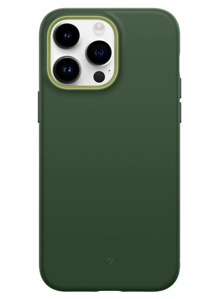 Caseology Nano Pop Mag Silicone Case [Built-in Magnet] Designed for Magsafe Compatible with iPhone 14 Pro Max Case 5G (2022) - AVO Green  - Image 2