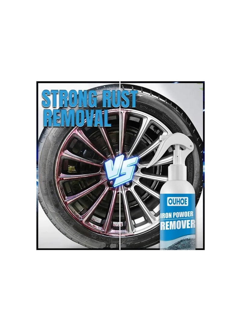 OUHOE Iron Powder Remover, Car Rust Removal Spray, RustOut Instant Remover Spray, Iron Powder Remover for Car (100ml, 3pcs)