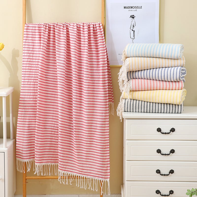 Cross-Border Wholesale European and American Thin Tassel Bath Towels, Thickened and Absorbent, Outdoor Sun Protection Bathing Turkish Beach  Towels - Image 4