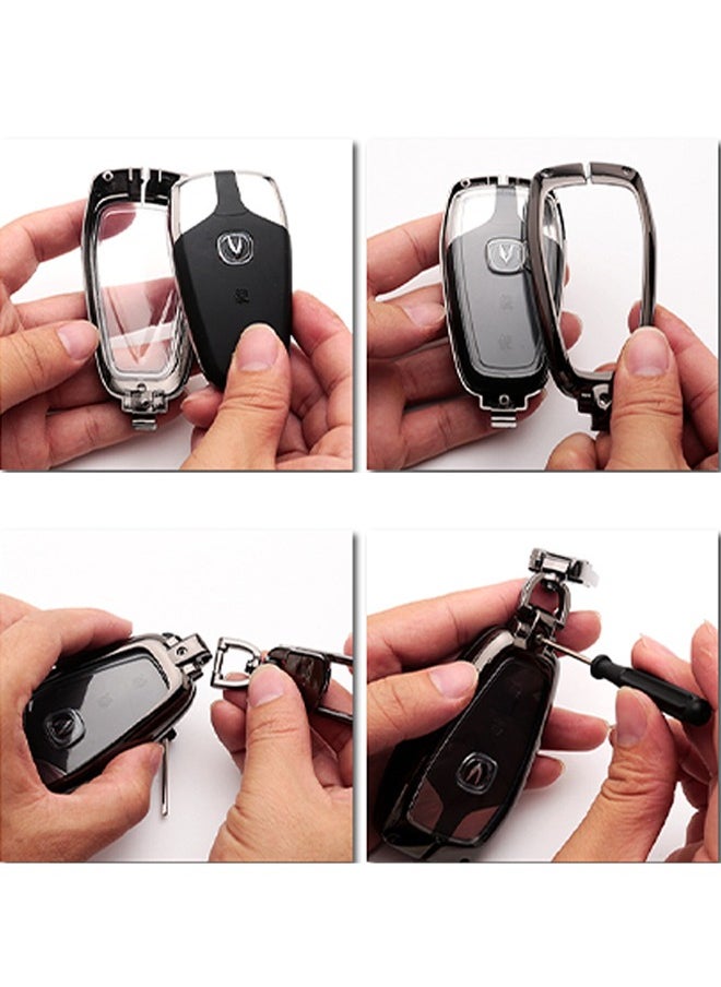 Generic - Suitable For Changan UNI/UNI-T/CS75/Eado Plus/UNI-K/CS85/Alsvin/UNI-V/CS95/CS35 key Protection Case High-end Zinc Alloy Car Key Case - Image 1