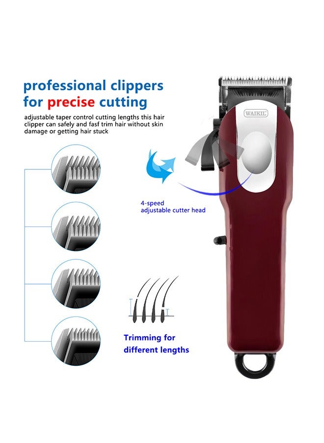 WAIKIL Cordless Electric Hair Clippers, Men'S Hair Clippers, Rechargeable Hair Clippers With Combs - Image 5